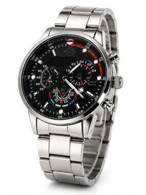 WA-08--Luxury Men's Stainless Steel Quartz Business Watch
